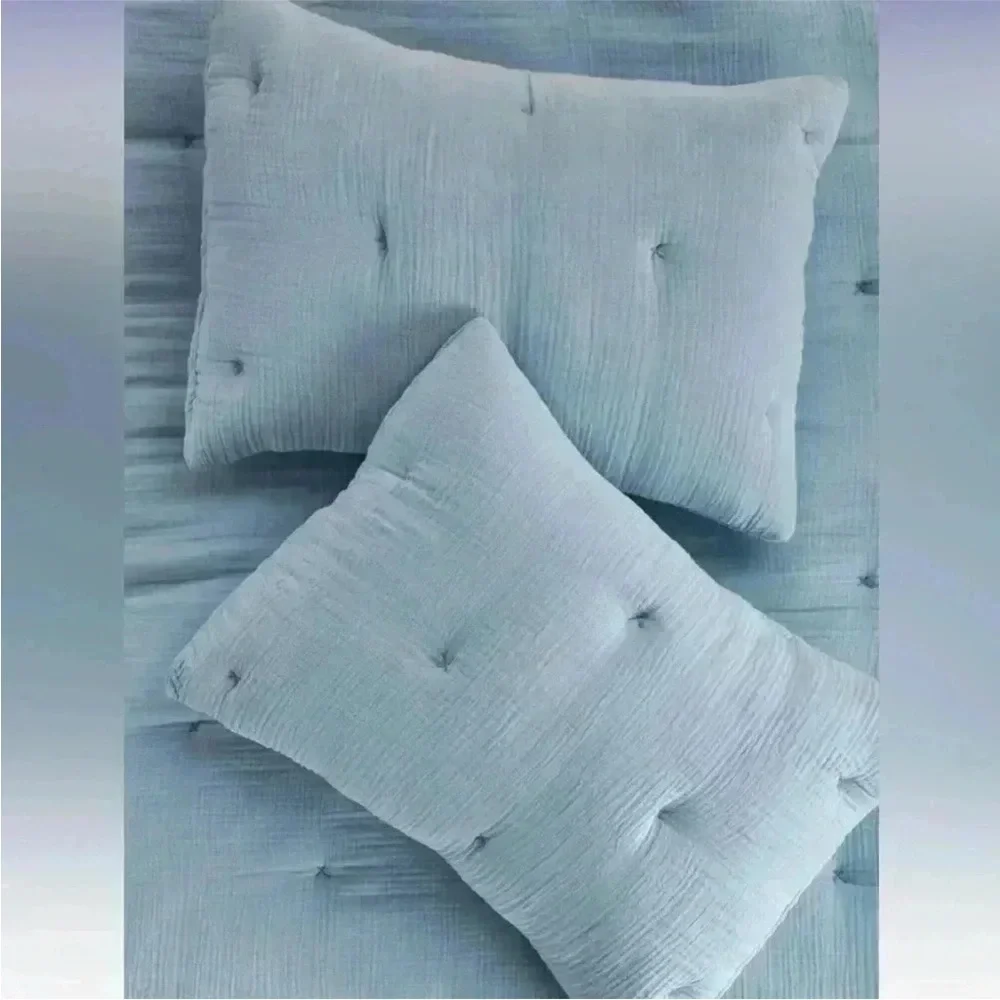 Elysian Cross-Dyed Gauze King Shams, Set of 2, NWT